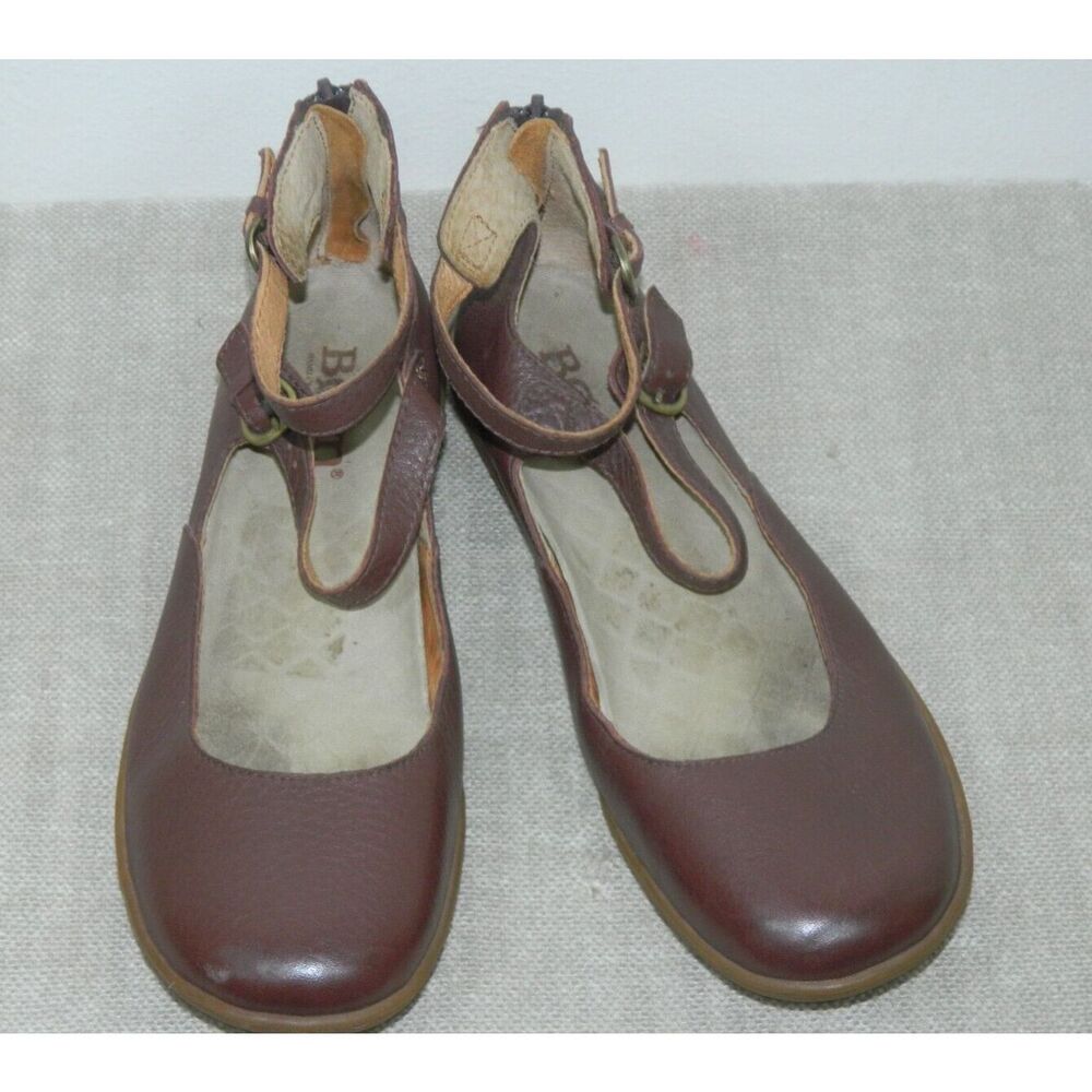Born Dark Brown Leather Women's Flats